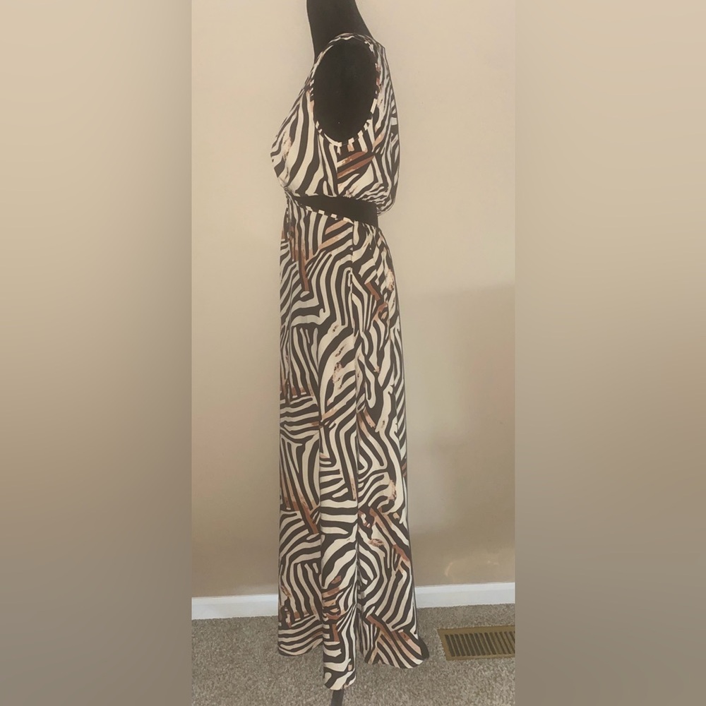 Animal Safari Print Maxi Cutout Dress by Shoe Dazzle Sz S - Picture 4 of 7